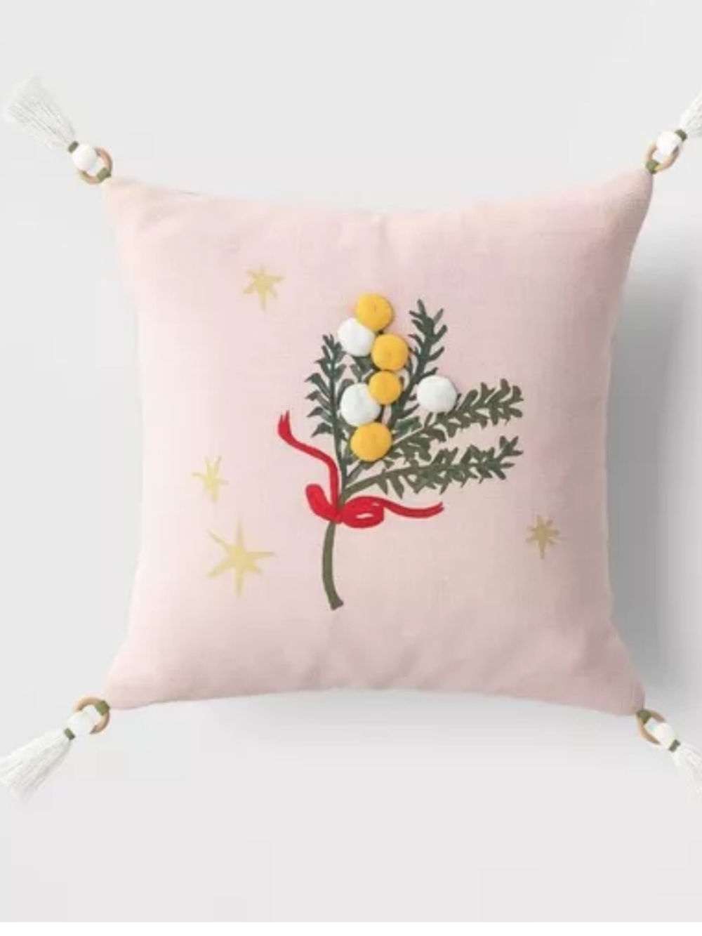 holiday throw pillow 16”
